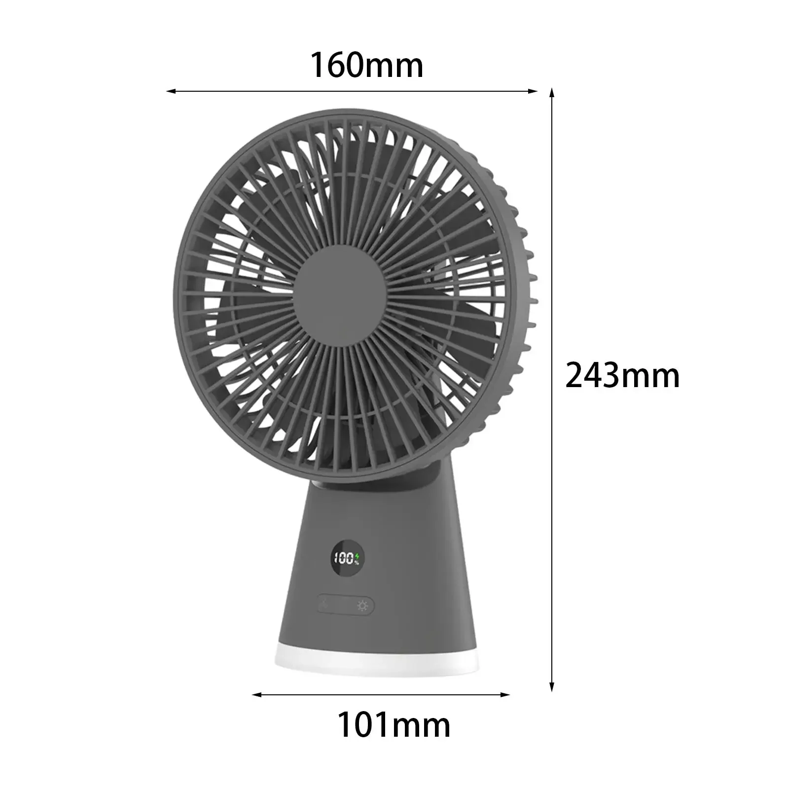 

Электрический вентилятор Ручной вентилятор с подсветкой Стильный мощный портативный вентилятор Стол для