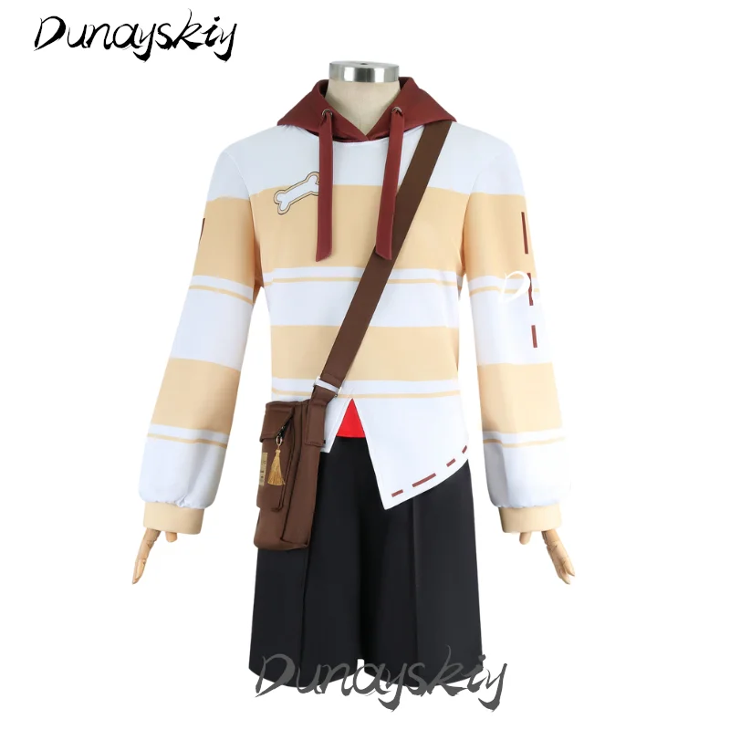 Identity V Postman Victor Grantz Cosplay Event Costume Set Gold Hair Wig Sling Bag Glasses Hat Games Roleplay Costumized Outfit