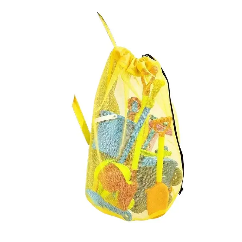 Large Capacity Portable Mesh Beach Storage Bag Breathable Foldable 1Pc Tote for Kids Beach Toys Pool Parties view 6