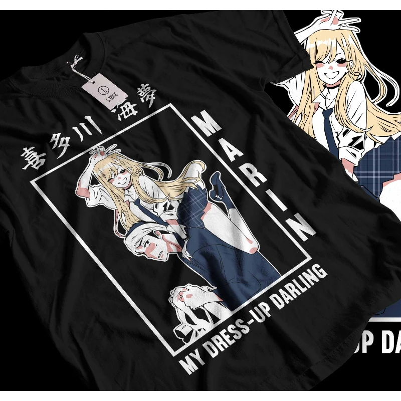 Marin Kitagawa T-shirt My Dress Up Darling Anime Lovers Gift T-shirt 2026 Summer Men Women Fashion Cotton Y2K Oversized T-shirt