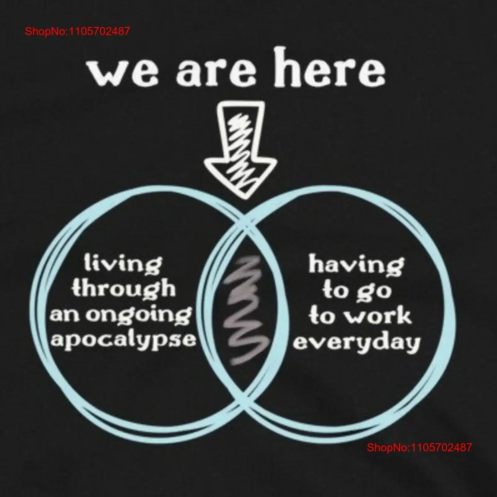 Living Through an Apocalypse Venn Diagram T Shirt Climate Crisis Natural Disasters Anti Capitalism Protect the Earth vintage