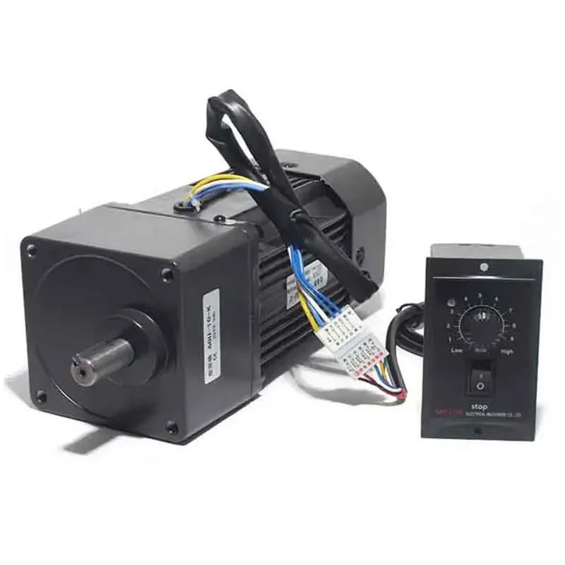 220V 250W AC Reversible Gear 6RK250GU-CF Variable Speed Motor 1:3-1:250 450-2.7RPM 6GU AC Gear Reducer Motor Geared Motor Kit.