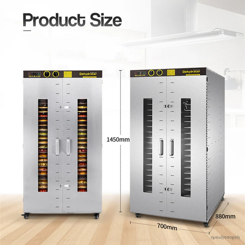 Deshidratadores de alimentos de 24 capas, máquina de secado comercial de frutas y verduras, secador de alimentos que funciona de forma continua