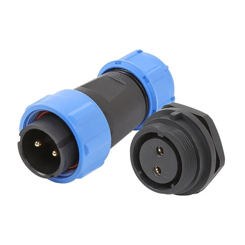 1 Set Sp21 Waterproof Connector Socket  SP21-2-3-4-5-7-9-12 Core Rear Nut