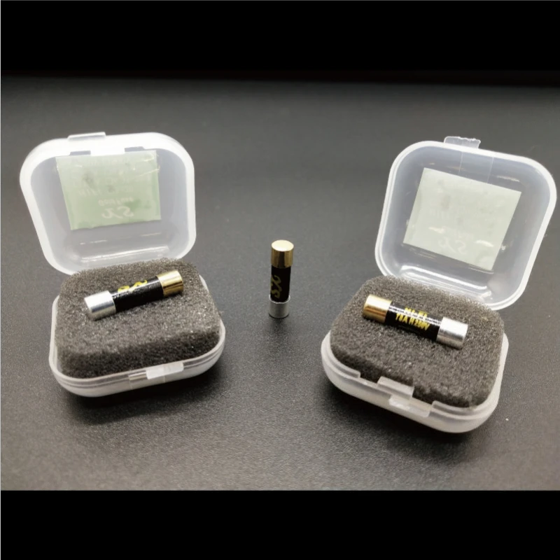 1PCS YS HIFI Fuse Gold Plated Silver Cap Nano CD Audio Amplifier Tube Amp Decoder Fuse 125mA-20A 5x20mm 6x32mm