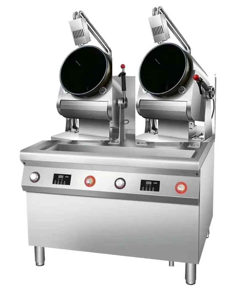 Customized Commercial Intelligent Fully Automatic Dual Fuel Gas Drum Cooking Machine 304 Stainless Steel 2.5kg Cook