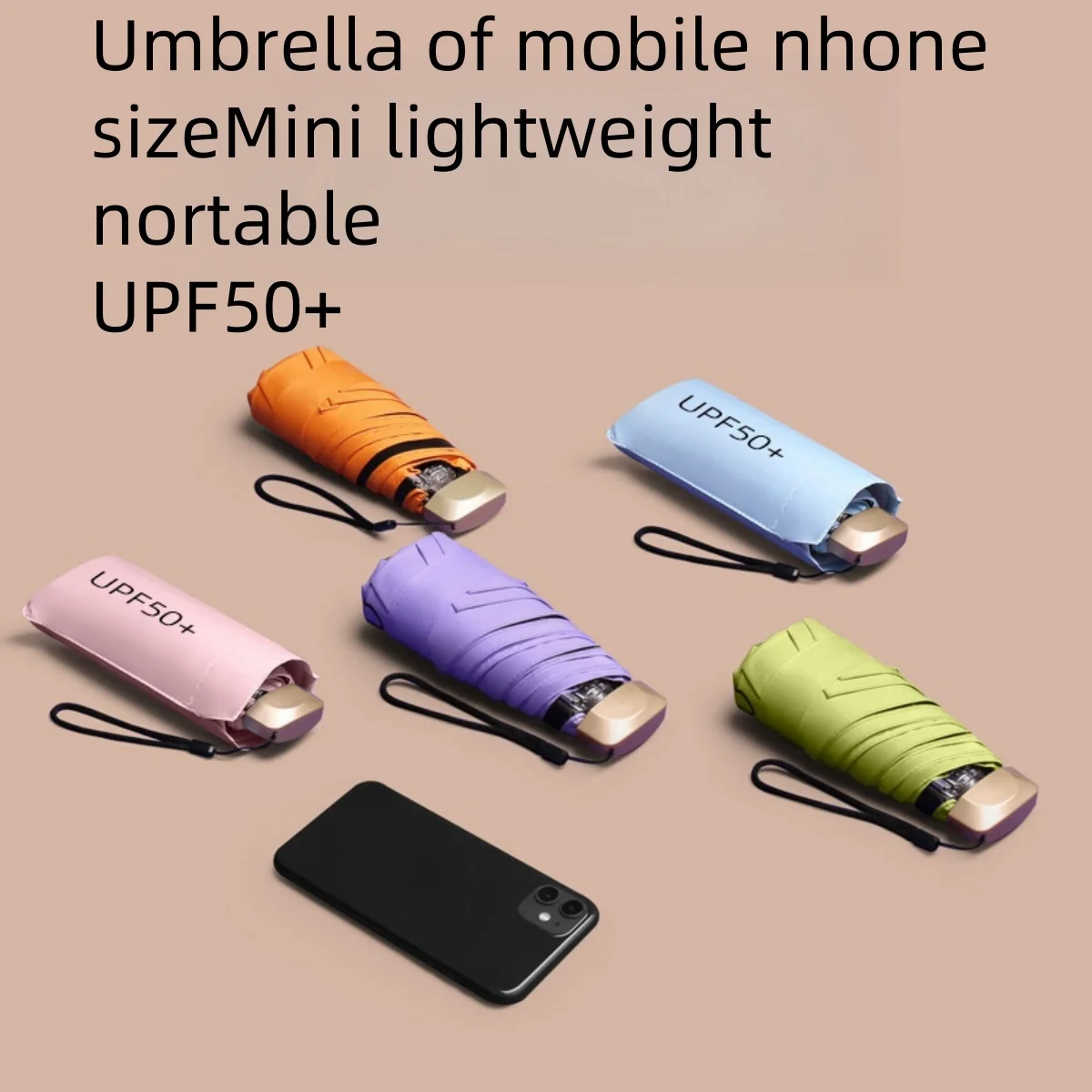 Mini Pocket Umbrella Small Sun Rain Umbrella Vinyl Folding Umbrella UV Ultraviolet Protection Sun Shade Pocket Parasol Capsule