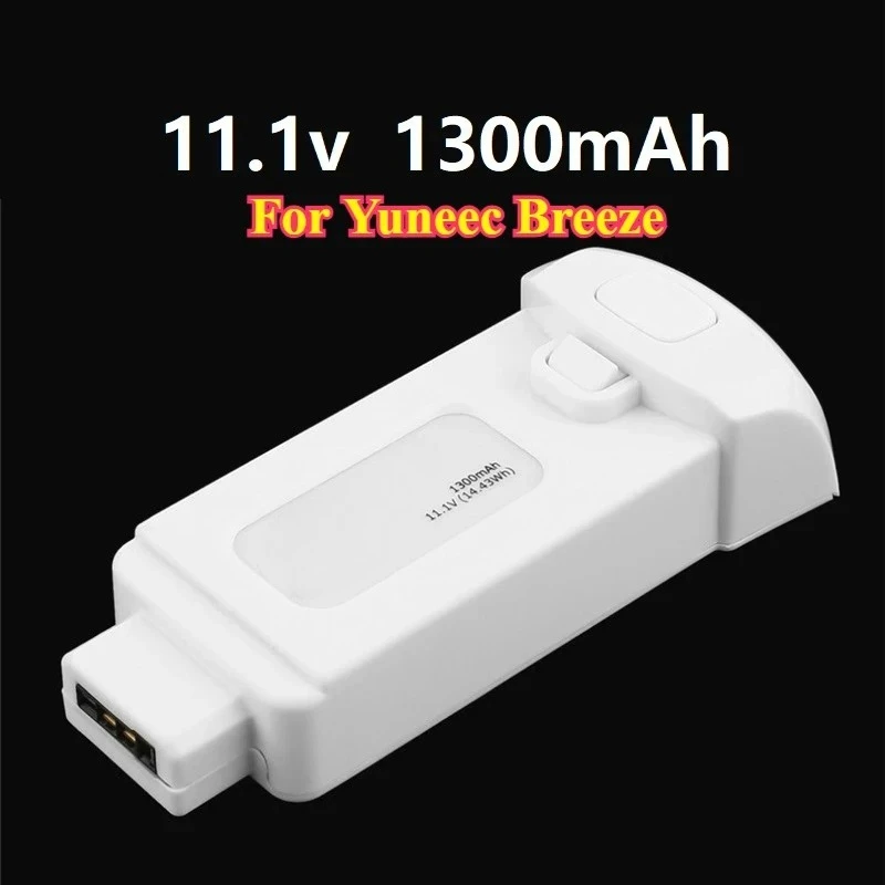 

11.1V 1300mAh Battery for Yuneec Breeze 14.43Wh Replacement Lithium Polymer Battery for Yuneec Breeze Drone Battery