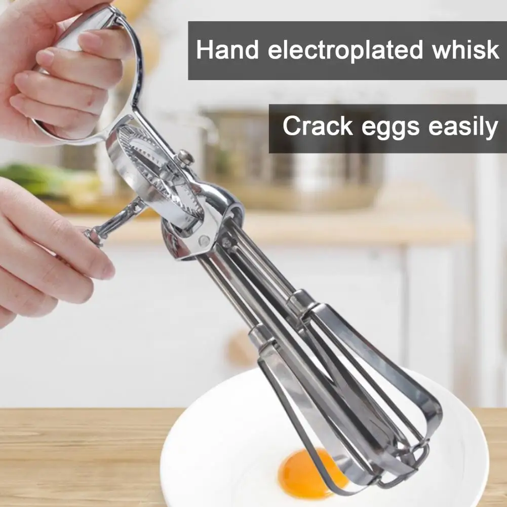 Long-lasting Stainless Steel Whisk Stainless Steel Dual-head Egg Beater Mixer Handheld Blender for Baking for Home for Baking