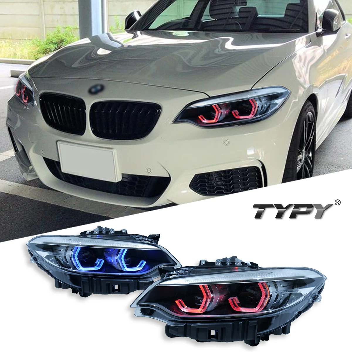

Car For BMW 2 Series F22 RGB Headlight 2014-2019 Upgrade Modified to New DRL Dynamic Turn Signal LED Headlight Auto Accessories
