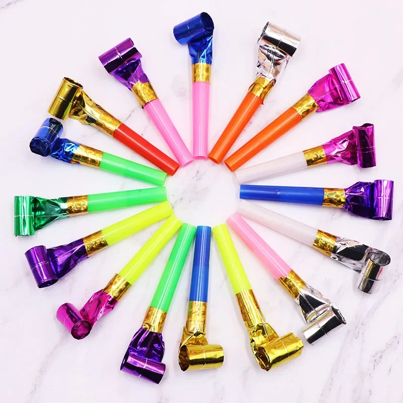 10Pcs/set Kids Fun Toy Colorful Whistles Kids Children Blowing Dragon Blowout Baby Birthday Gifts Toys