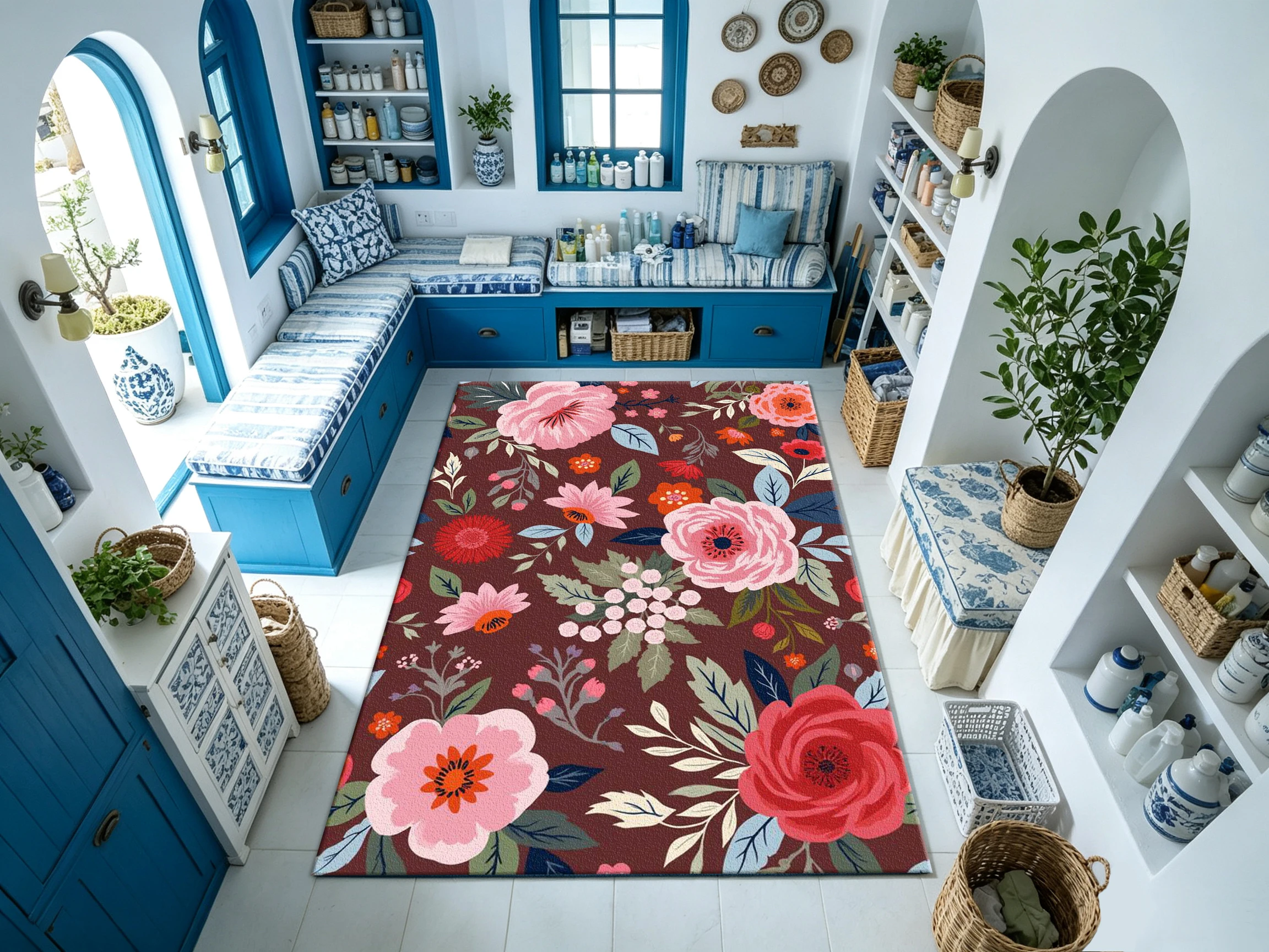 Winter Snowscapes, Forests, Rivers, and Landscapes Carpet Floor Mats Suitable for Home Living Areas