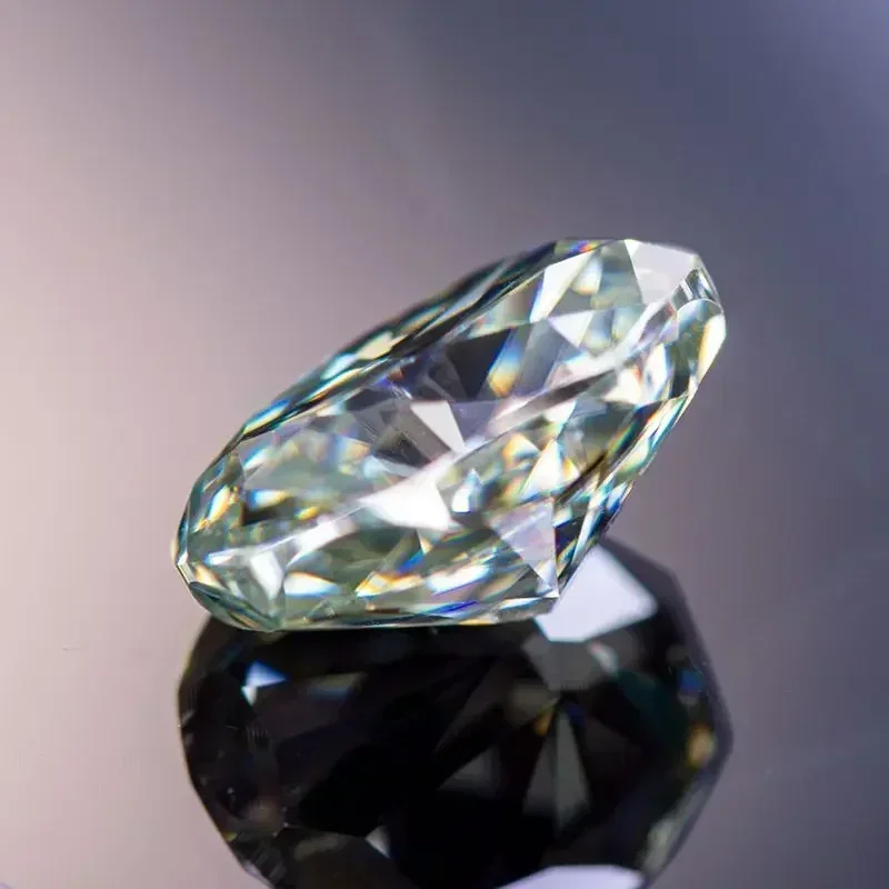 

Moissanite Gemstone Natural Color Grayish Yellow Oval Cut GRA Authentication Lab Grown Diamond For Charms DIY Jewelry MakingN