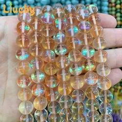 Luminous Natural Stone Yellow Austria Crystal Beads for Jewelry Making DIY Shiny dazzling Space Bracelet 15