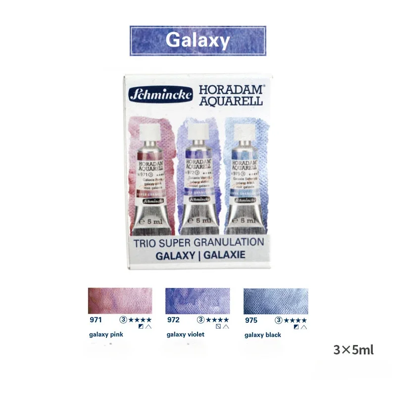 5ml/Tube Schmincke Watercolor Pigments  Artist Precipitation Color 3-color Box Set DIY Painting Sketching Portable Paste Pigment