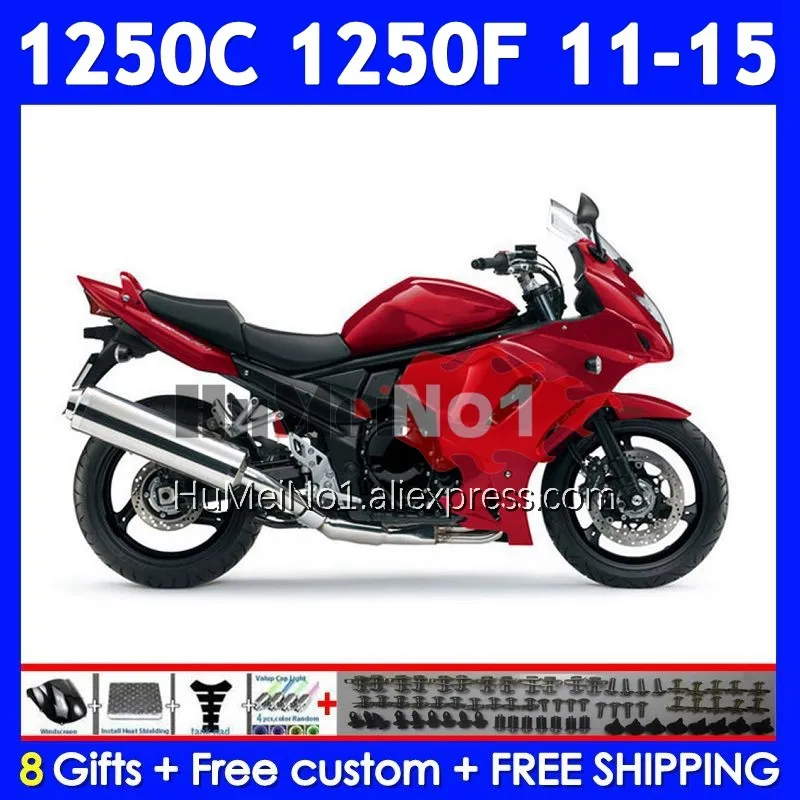 Kit For SUZUKI Bandit GSX1250F GSXF 1250 11 12 13 14 15 124No.34 GSXF1250 GSX1250C 2011 2012 Pearl red 2013 2014 2015 Fairing