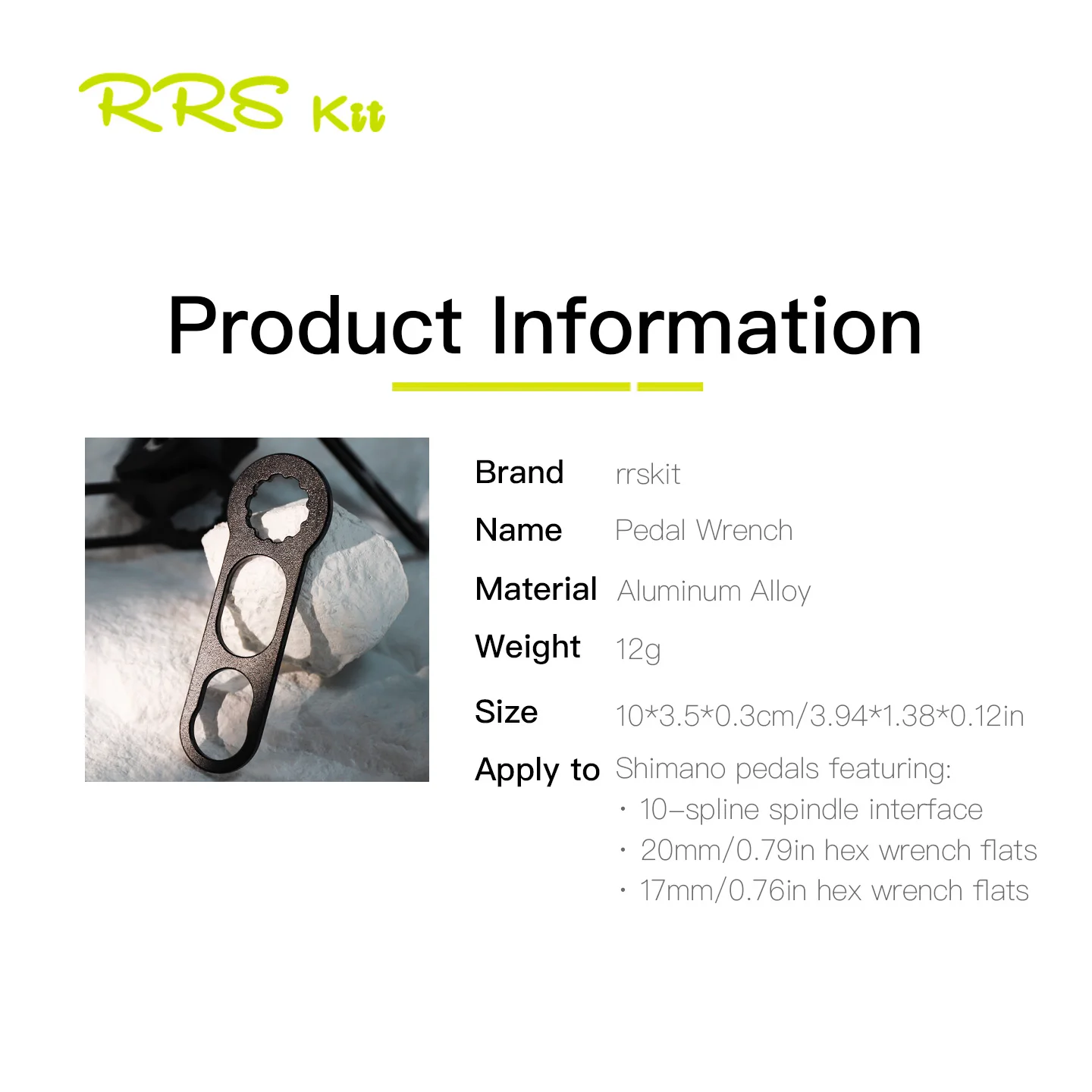 RRSKit سبائك الألومنيوم دراجة دواسة وجع ل Shimano 10-spline 20 مللي متر/17 مللي متر عرافة خفيفة الوزن دواسة دراجة تركيب أداة إصلاح #5