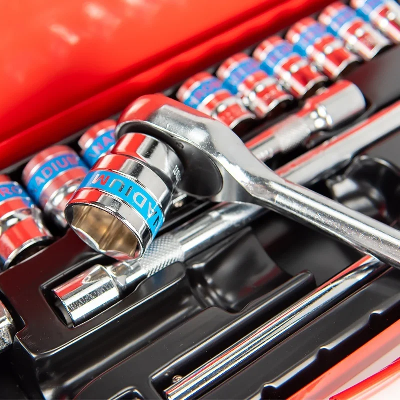 1/2 هوائي 24 قطعة مقبس الشريط الأزرق آلة إصلاح السيارات إصلاح اسئلة وجع مجموعة أدوات الجمع #3