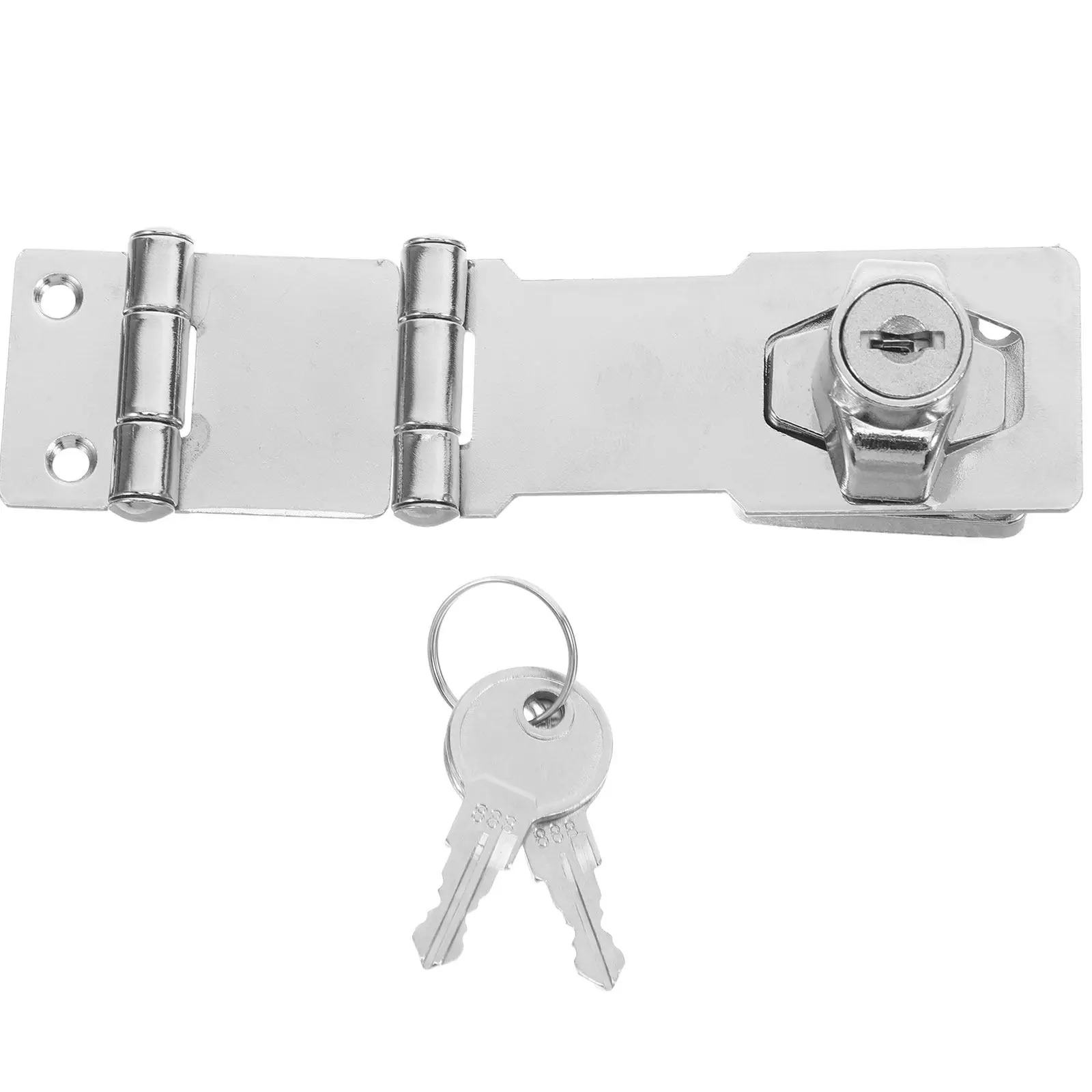 1Set Cabinet Lock Keyed Hasp Heavy Duty Zinc Alloy Twist Knob Lock Safety for Drawers Closet Doors Office Home Secure