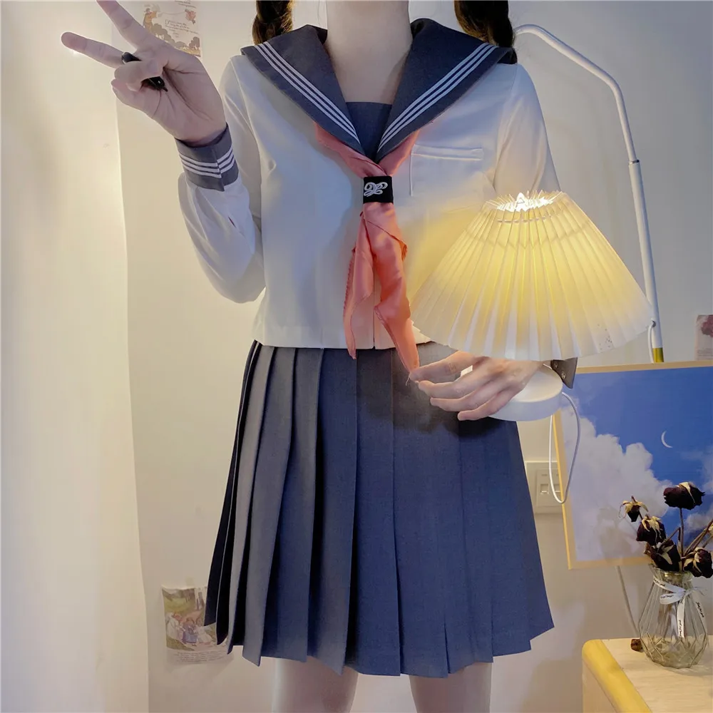 Schoolgirls Uniform Sailor Outfit Korean School Clothes Women's High School Skirt Japan Jk Uniforms Student Sailor Suit Seifuku