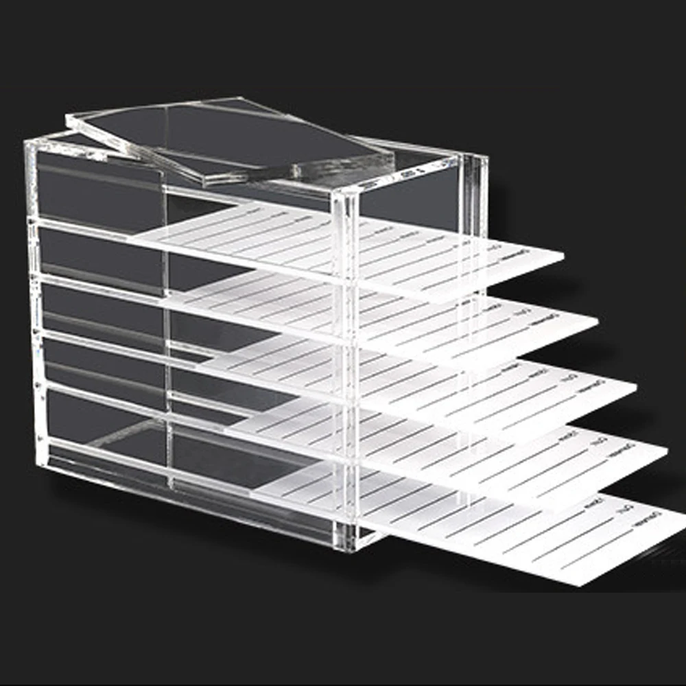 5 Layers Eyelash Extensions Storage Box Acrylic Pallet Mink Lash Organizer Holder Display Stand Grafting Makeup Tools Supplies