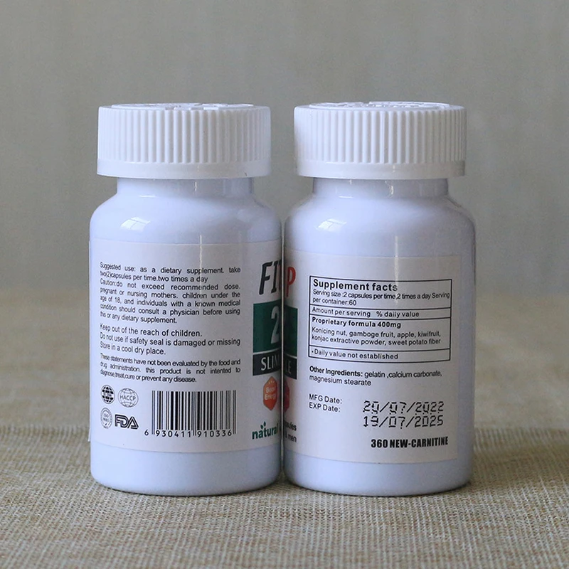 2 bottles of natural herbal capsules to improve metabolism of health food