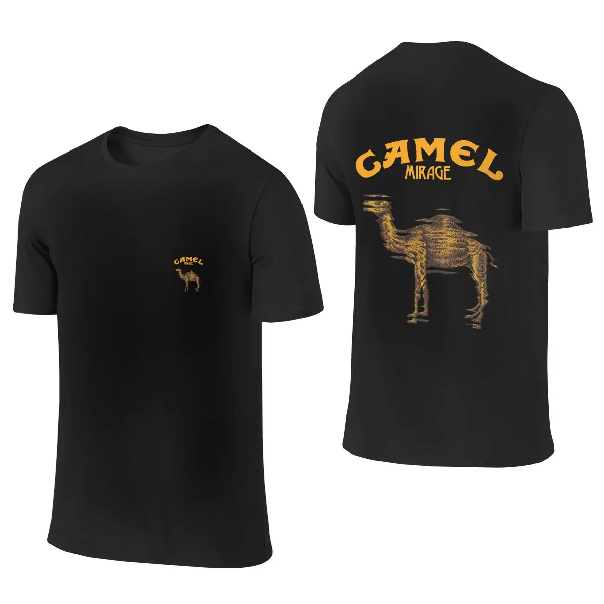 

Camel Mirage Men's Short Sleeve T-shirt Round Neck 100% Cotton T shirt S-6XL