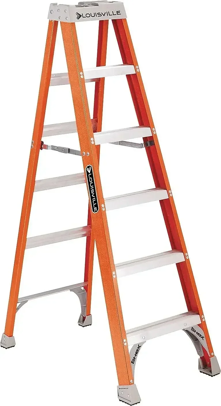 Louisville Ladder 6-Foot Fiberglass Step Ladder, 300-Pound Capacity, FS1506