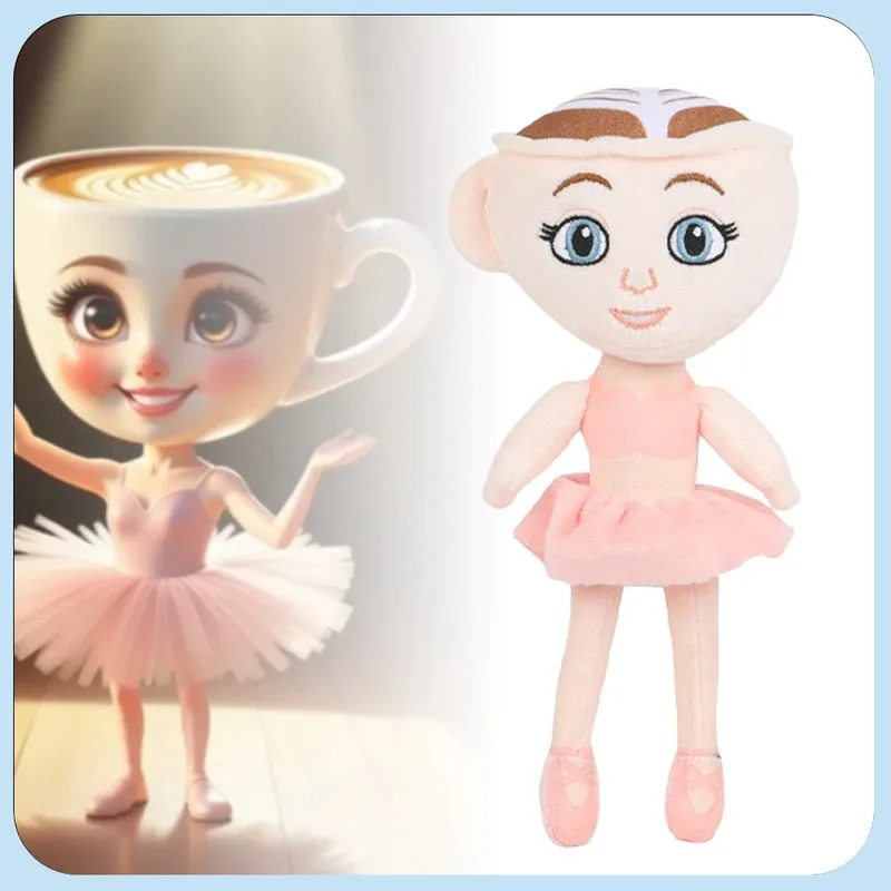 

24cm Tung Tung Tung Sahur Plush Toys Game Peripheral Figure Coffee Girl Dolls Fans Birthday Gifts Toys for Kids Room Decor