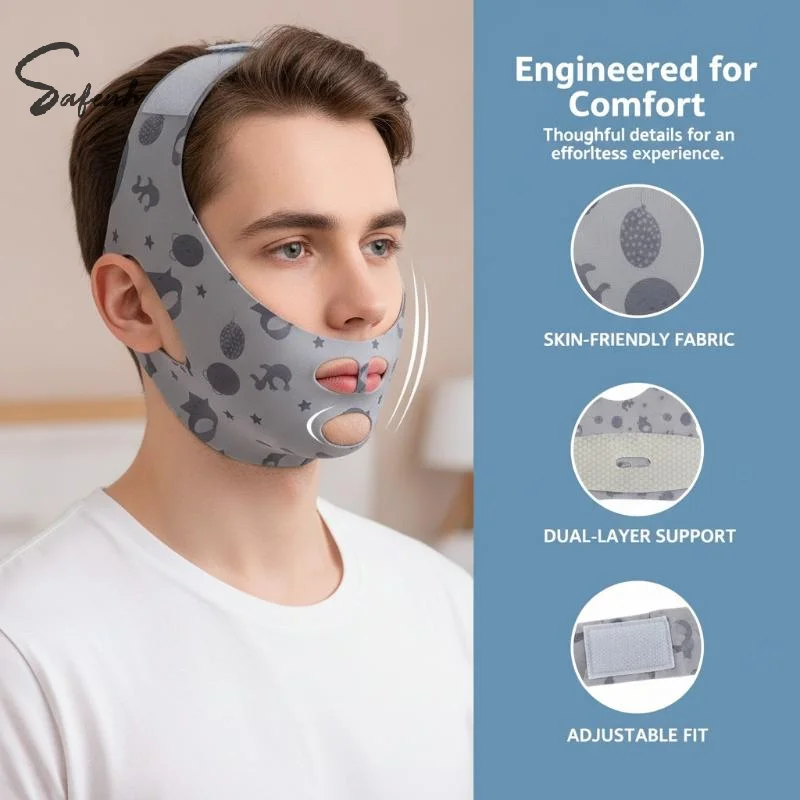 Double-deck Face Slimming Bandage Face Lifting Belt V Line Face Slimming Strap Double Chin Tightener Slim Strap Facial Mask Tool view 4