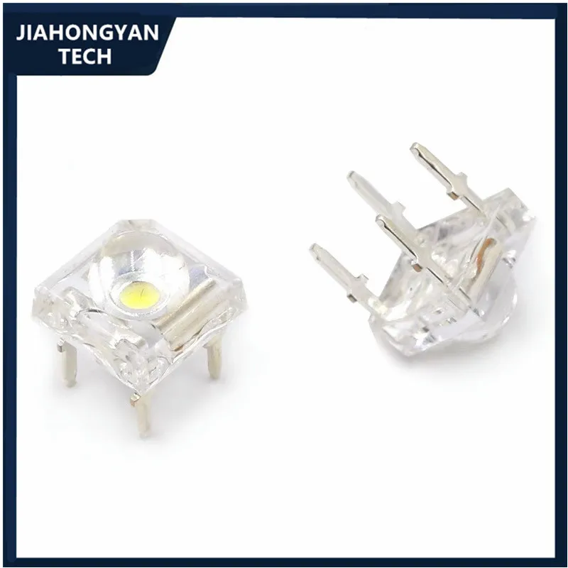 10PCS F5mm Round Head Piranha LED Lamp Bead In-Line  High-gloss White Red Green Blue Yellow Light 5 Colors Optional