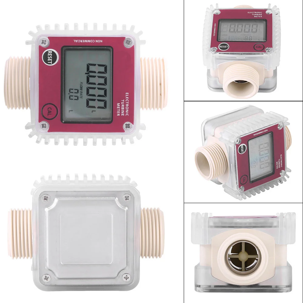 K24 Turbine Digital Diesel Fuel Flow Meter Gauge Voor Chemicaliën Vloeibare Water Ultrasone Oil Flow Meter