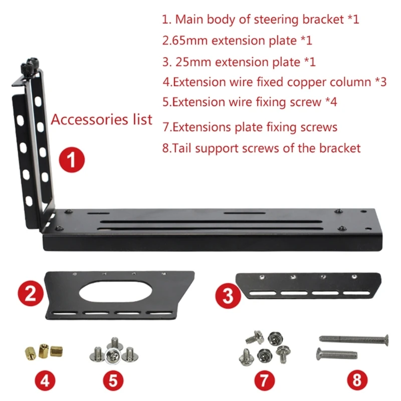 

Vertical installation Bracket Graphics Holder PCI-E Riser with LED 5V ARGB Dropship