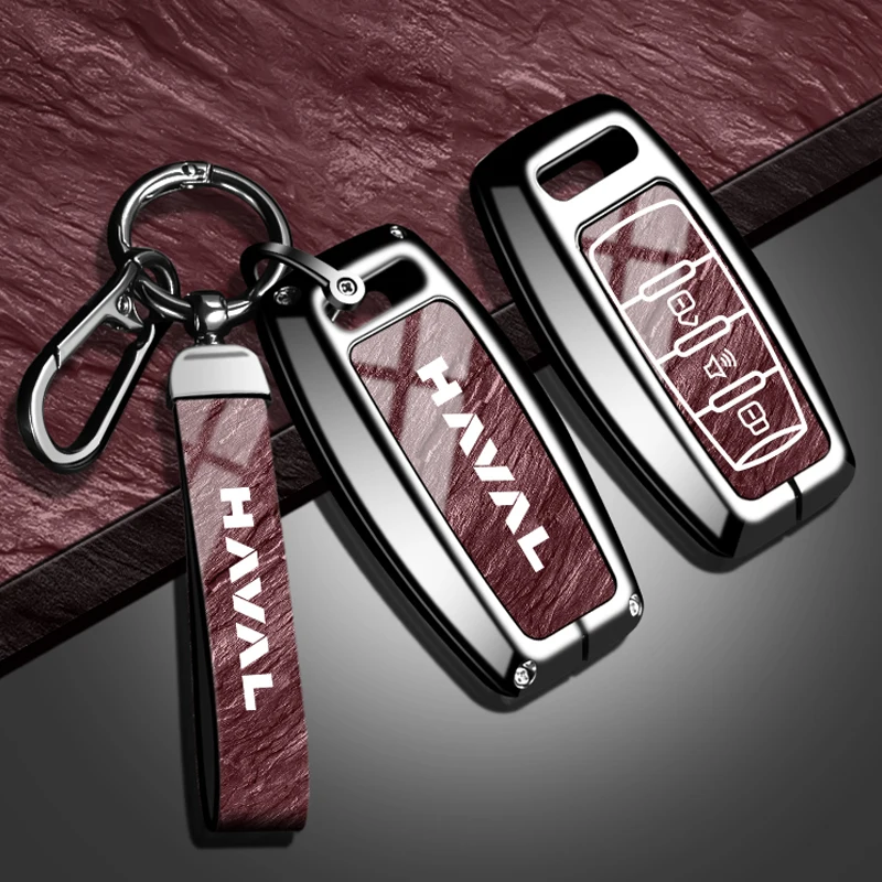 Car remote key protection case, suitable for Haval Hover H1 H4 H6 H7 H9 F5 F7 H2S GMW zinc alloy car keychain keychain accessori