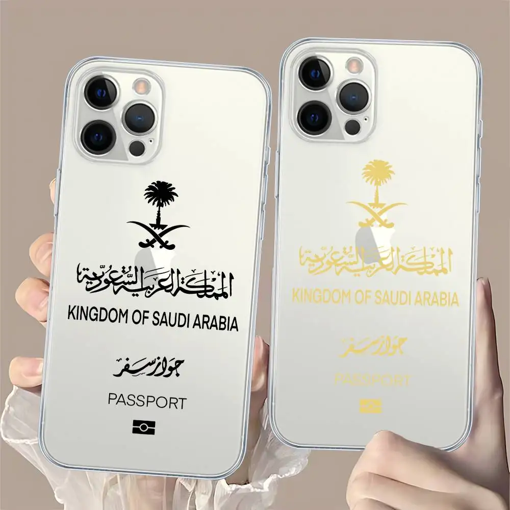 Saudi-Arabien Reisepass-Handyhülle für iPhone 17 16 15 8 7 6 6S Plus X SE XR XS 14 11 12 13 Mini Pro Max Mobile Case