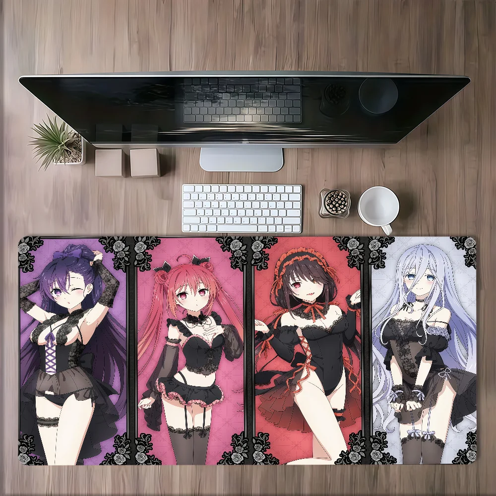 Anime Date A Live Mouse Pad Large Non-slip Lockedge Desktop Computer Desk Mat Keyboard Writing MousePad Office Gamer Student