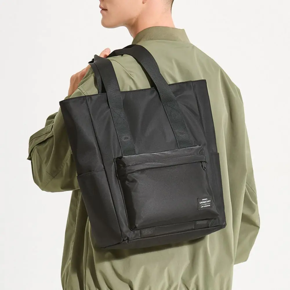 

Zipper Waterproof Nylon Handbag Large Capacity Oxford Cloth Briefcase Commuting Casual Men Shoulder Bag Boys