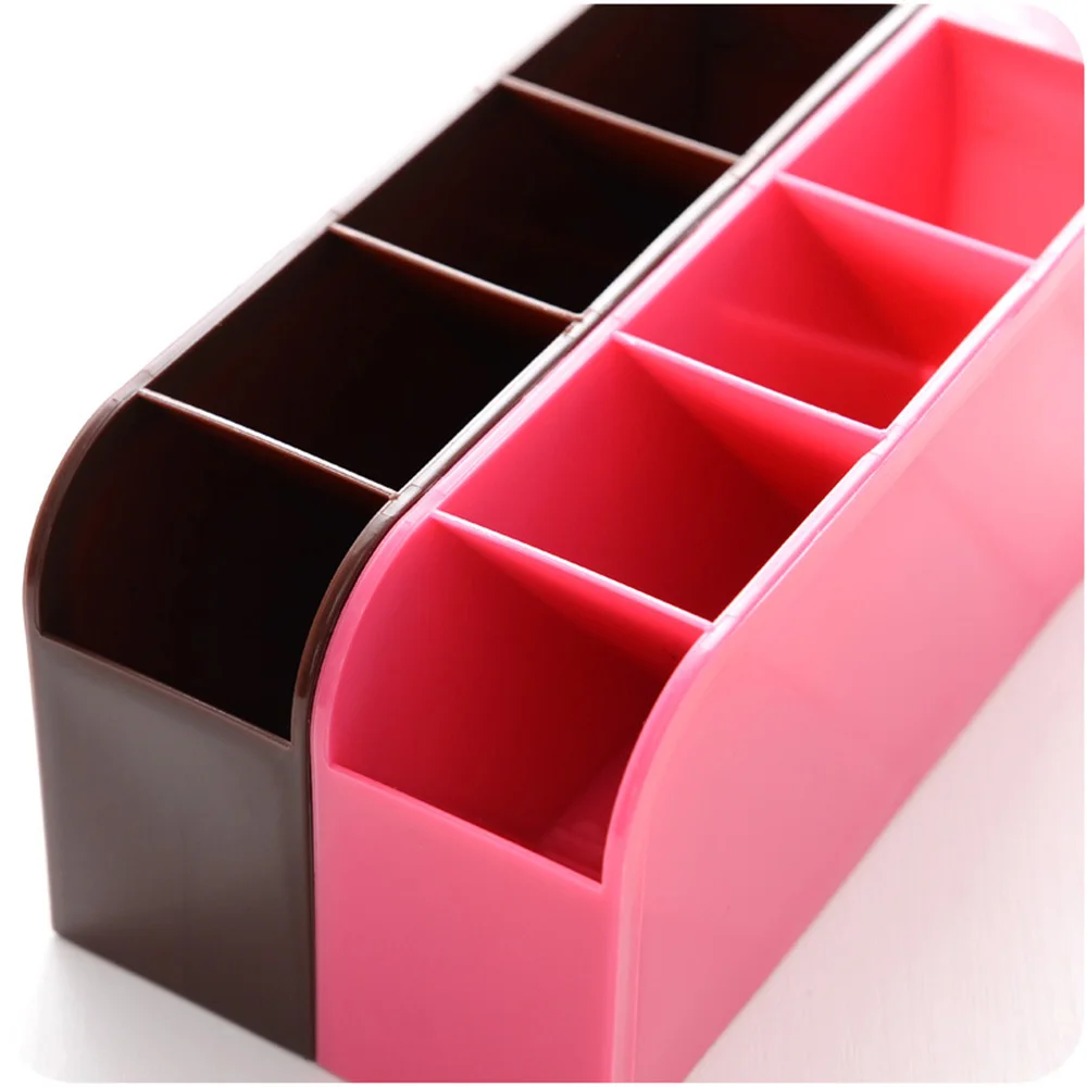 

1PC Multi-function Plastic PP Desktop Storage Box Case 4 Grid Sub-grid Make up Cosmetic Holder Desk Pen Pencil Organizer