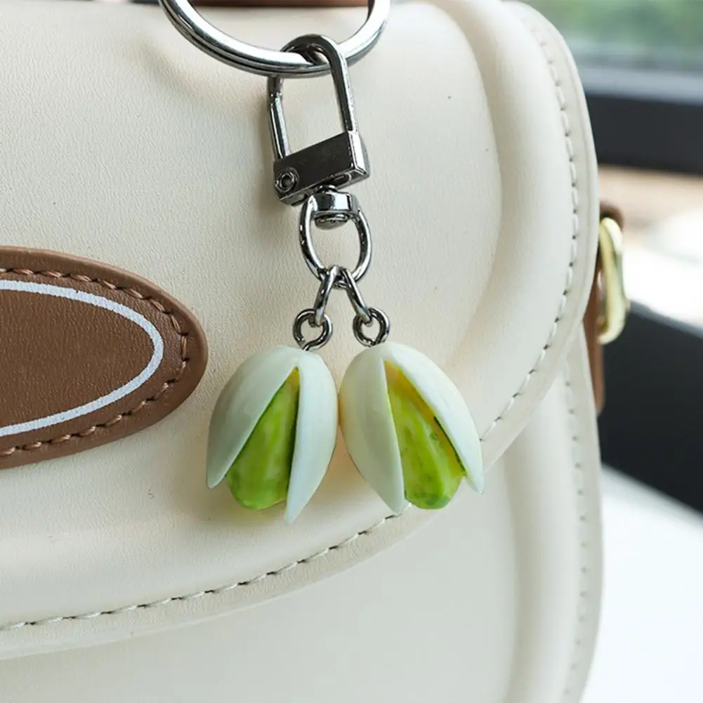 Nut Keychain Nut-shaped Resin Keychain Pendant Compact Portable Keyring Accessory for Handbag Car Everyday Use Gift Nut Shaped