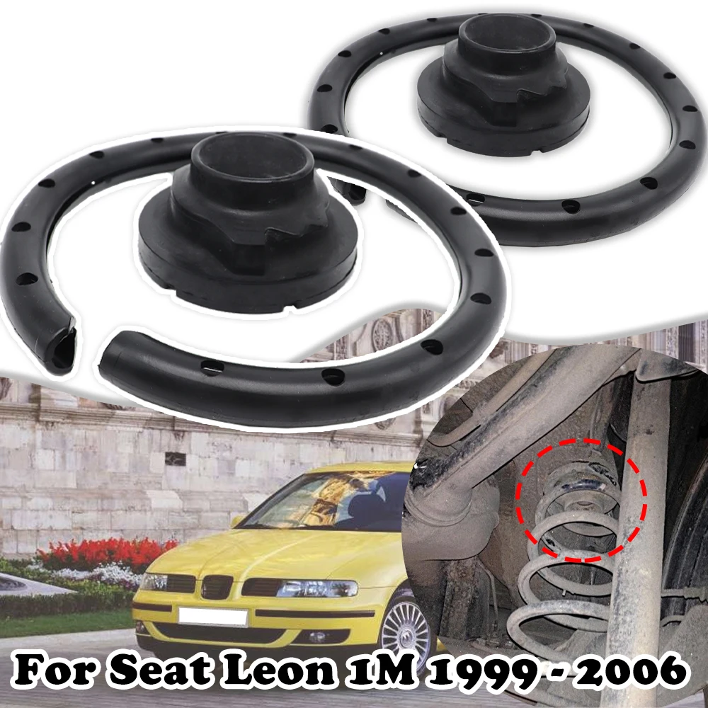 

2Pcs For Seat Leon 1M Rear Axle Leaf Coil Spring Rubber Mount Plate Buffer Suspension Seats Sleeve 1999 2000 2001 2001 2004-2006