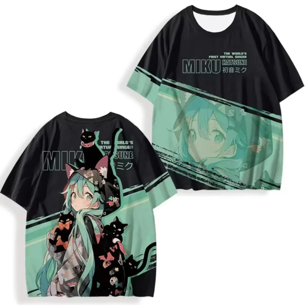 

Hatsune Miku 3D Printed Women's Anime Short Sleeve T-Shirts Summer Casual Fashion Short Sleeve Sport Y2K Tee Unisex Clothing