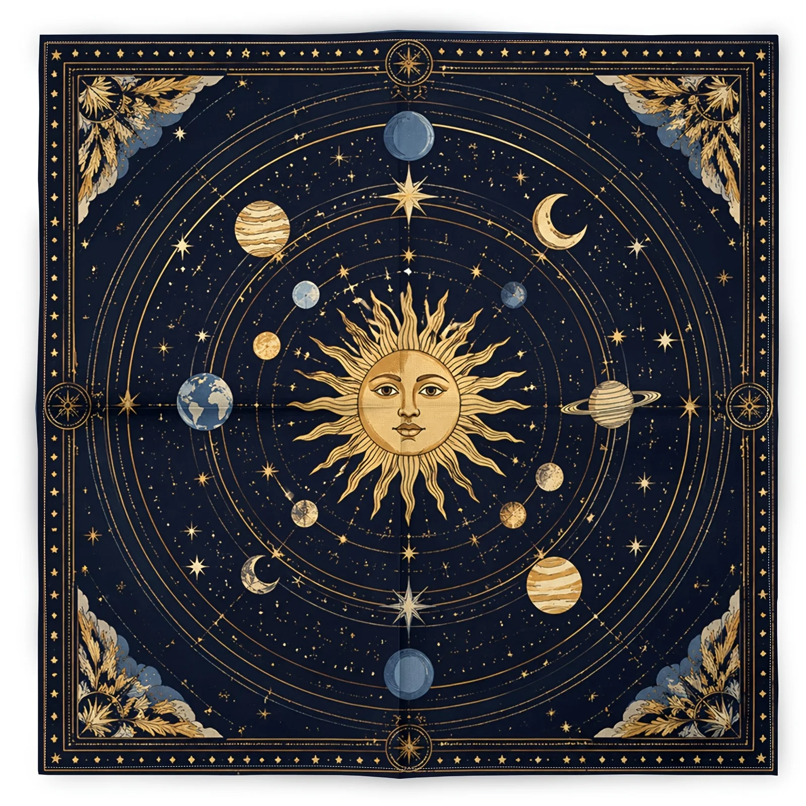 Celestial Zodiac Constellation Map Tablecloth Astrology Starry Night Boho Decor Tapestry for Boho Chic Room