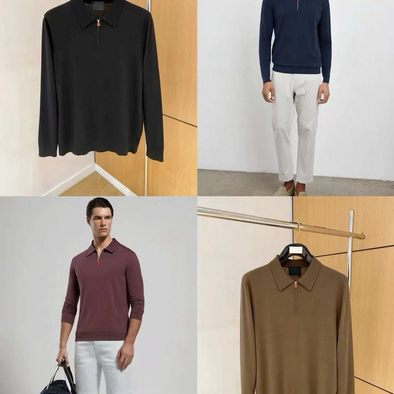 

Kiton Italian men's clothing 25 old money style autumn and winter new fashion casual lapel knitted sweater