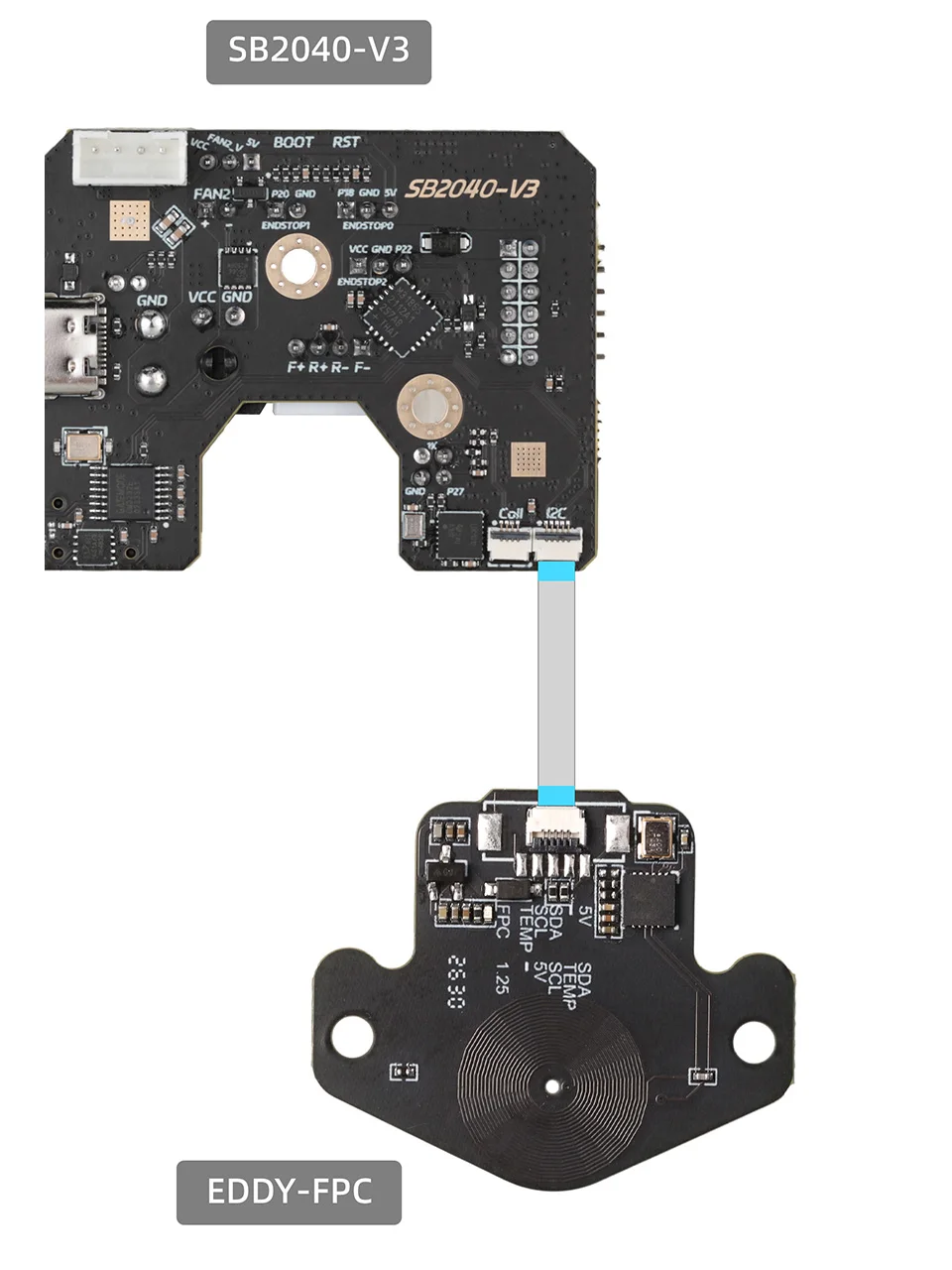 Mellow Fly-SB2040 V3 Board für Voron 2.4 R2 Trident Stealthburner CW2 Extruder Klipper RRF Eddy Canbus HeadTool PT1000 / PT100 – Detail 21