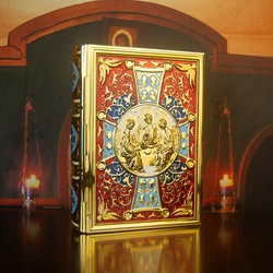 Eastern Orthodox Holy Scriptures Gospel Book Cover  For Church With High Quality Handmade And Gold Plating