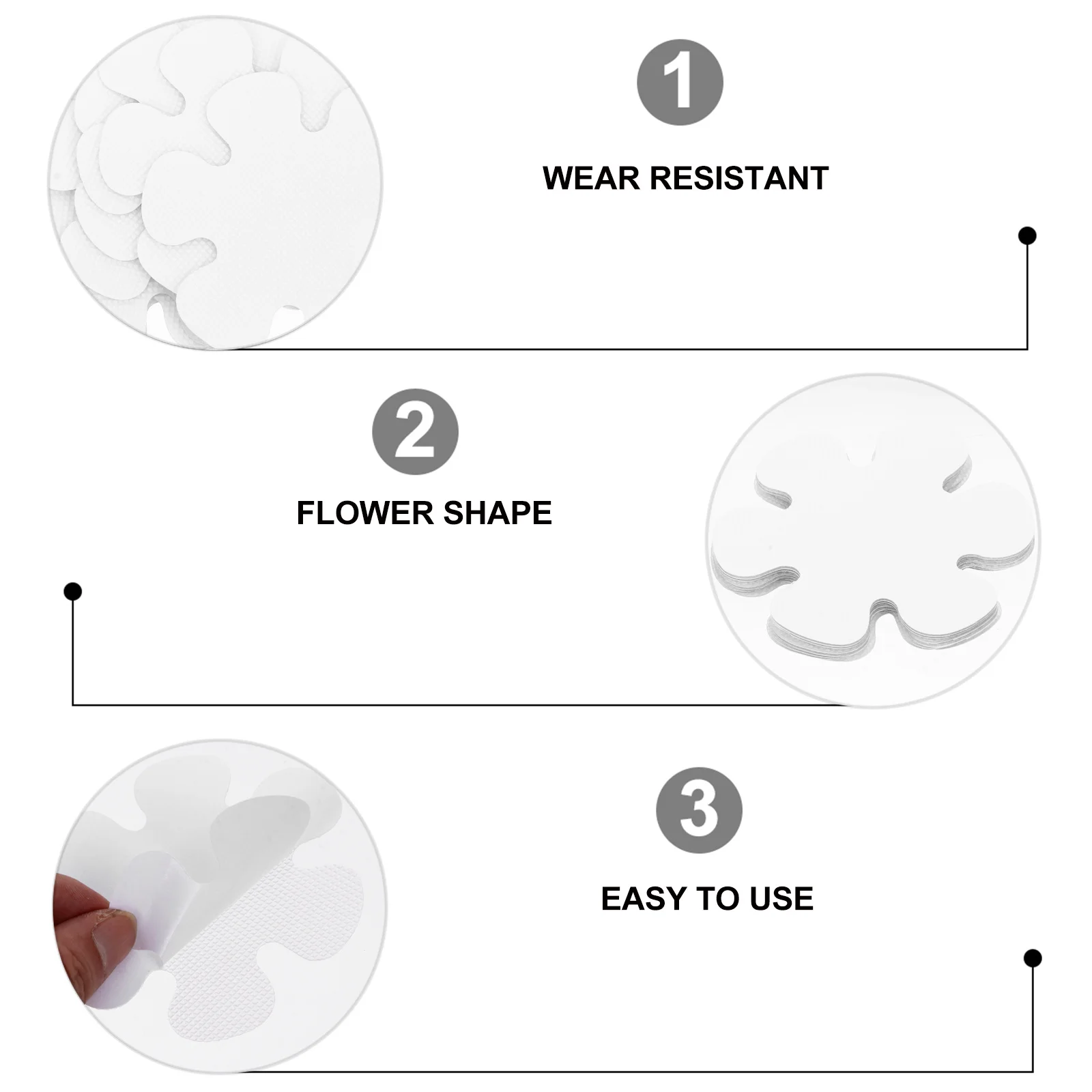 

16 Pcs Anti-slip Pad Bathtub Stickers Bathroom Skid for Pool Ladder Safety Stairs Nonslip Shower Tape