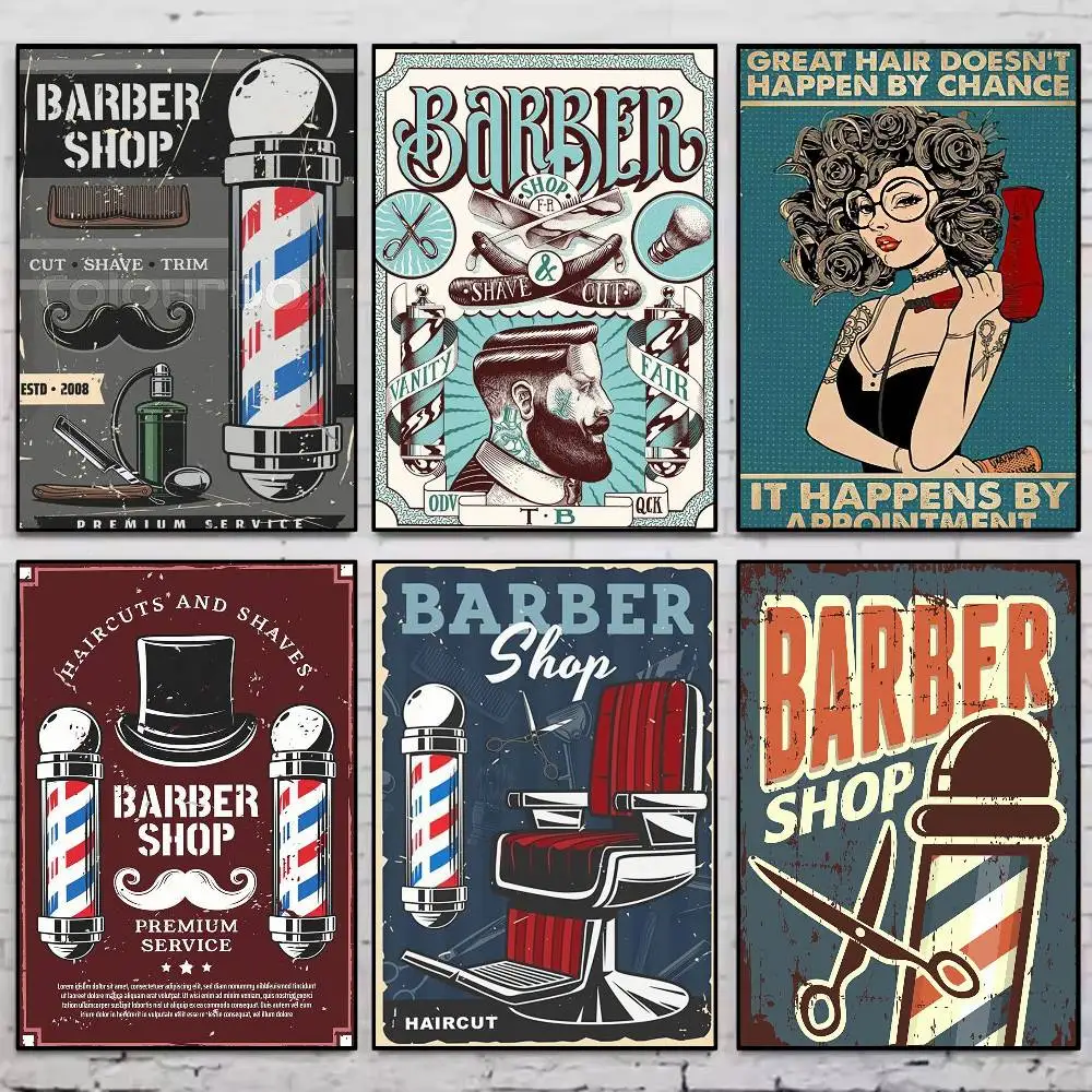 Plantilla De Póster De Peluquería Con Textura | Archivo PSD Premium