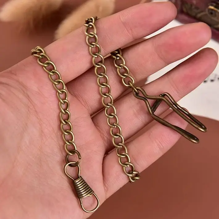 37cm Vintage Watch Pocket Watch Chain Pants Strap Chain Denim Chain Bronze Alloy Chain Antique Quartz Vintage Pocket Watch