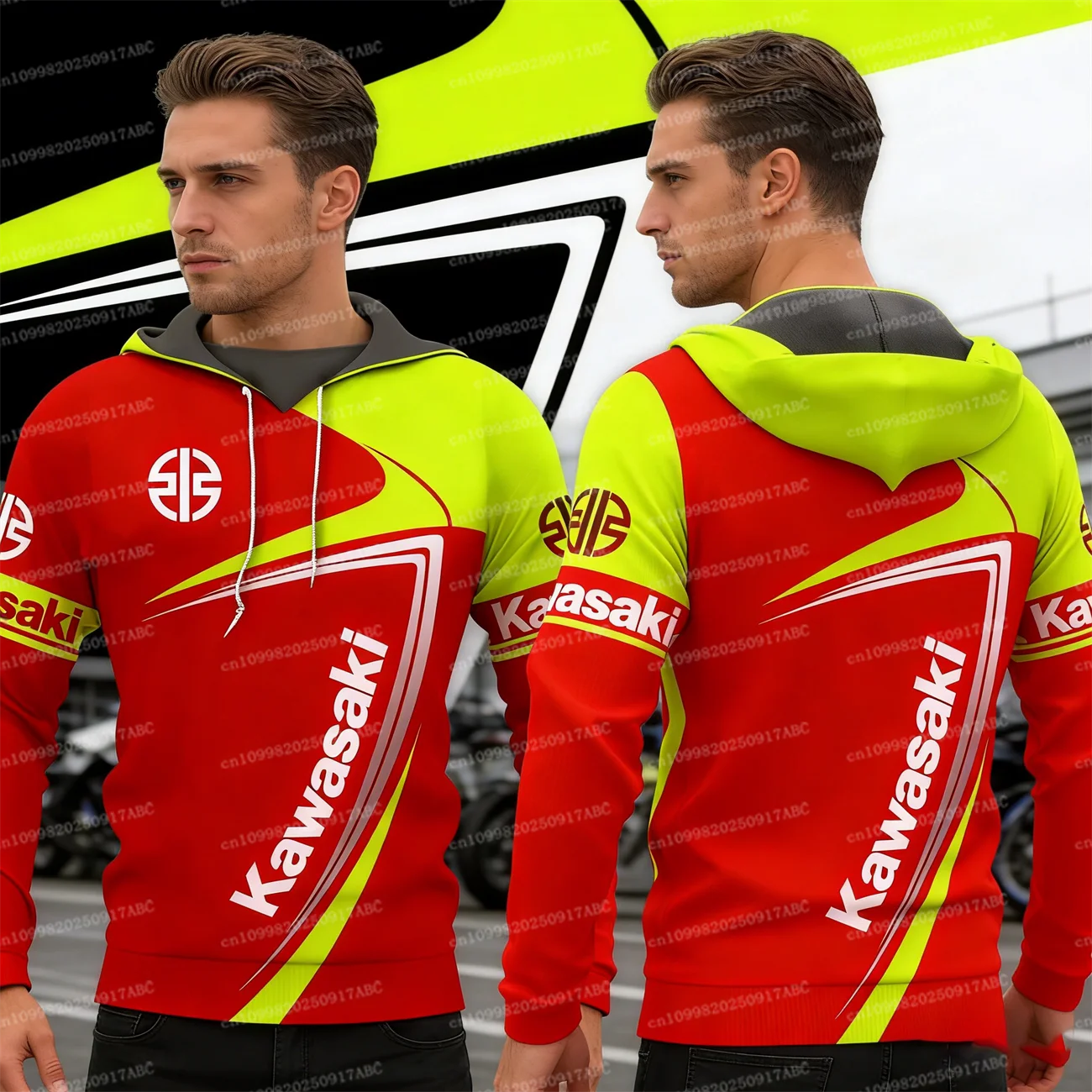 

（Kawasaki ）Men's Hoodie Y2K Kawasaki Hooded spring autumn Print Kawasaki Ninja Motorcycle Pullover Extreme Sports Unisex Hoodie