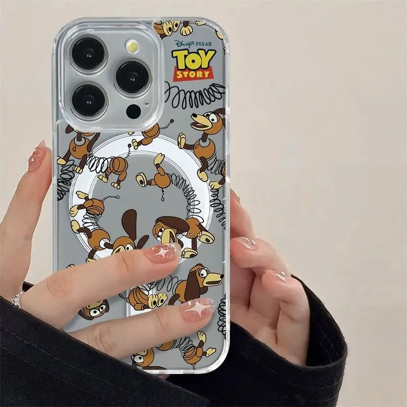 Funda Minimalista Toy Story Spring Puppy para Magsafe, Compatible con iPhone 17 Air 16 15 14 13 11 Pro Max Plus 13 12 MINI Y2K